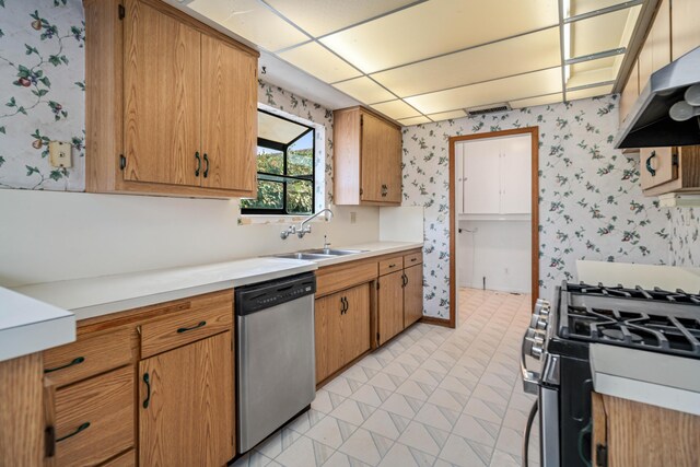 kitchen with sink and stainless steel appliances