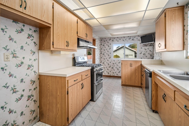 kitchen with stainless steel appliances