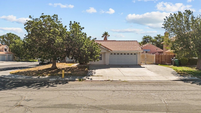 view of front facade with a garage