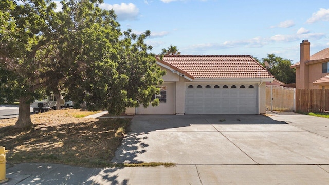 view of front of home featuring a garage