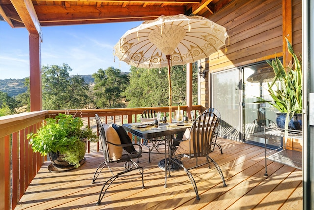 view of wooden terrace