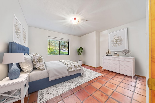 bedroom featuring tile patterned floors