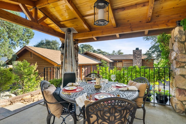 view of patio featuring a gazebo