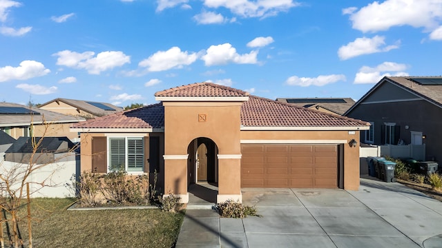 view of front of house featuring a garage