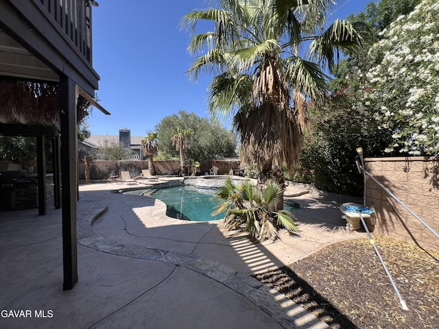 6001 Brougham St, Lancaster, CA 93536 - view of swimming pool with a patio area, a fenced backyard, and grilling area