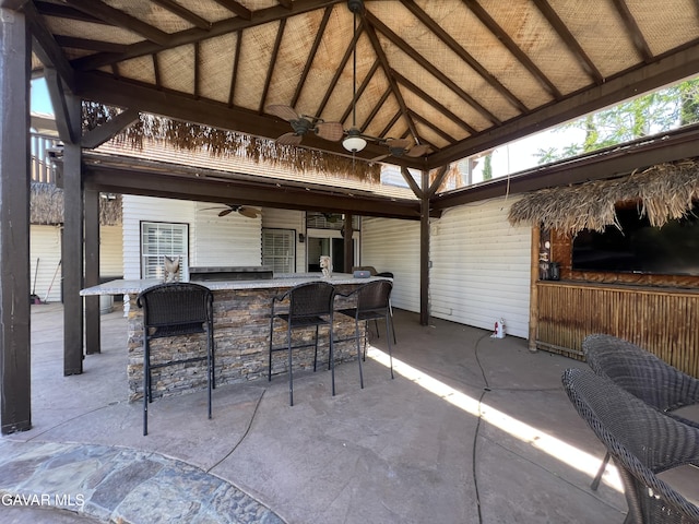 6001 Brougham St, Lancaster, CA 93536 - view of patio featuring a ceiling fan