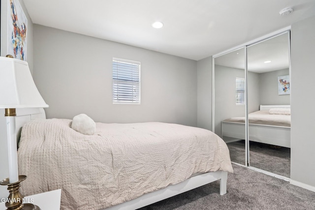 37522 Citron Pl, Palmdale, CA 93551 - bedroom with carpet flooring, a closet, and recessed lighting