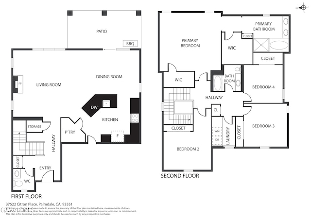37522 Citron Pl, Palmdale, CA 93551 - view of floor plan / room layout
