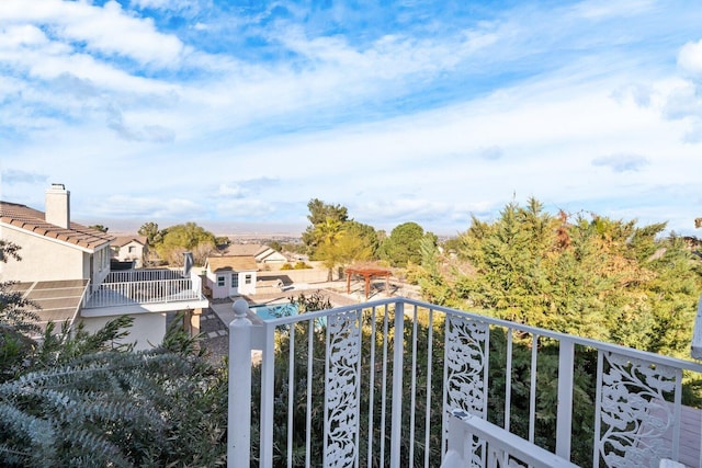 balcony featuring a residential view