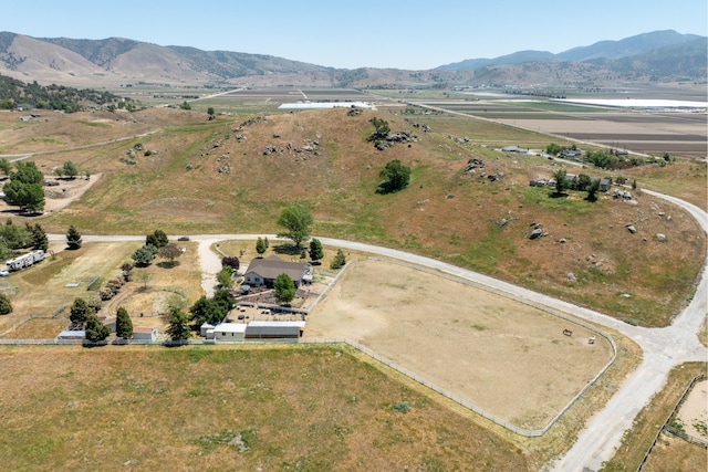 bird's eye view of a mountainous background
