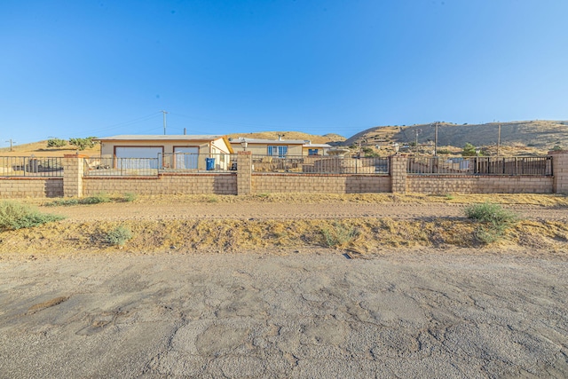 exterior space with a mountain view