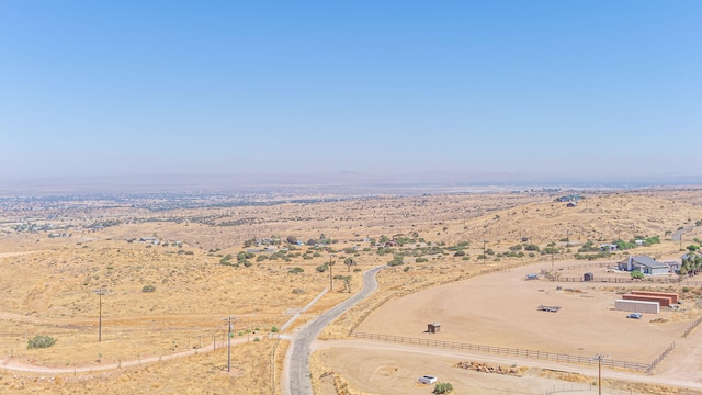 bird's eye view with a rural view