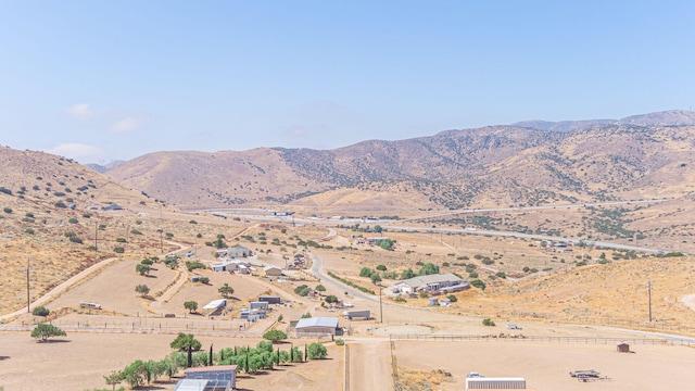 property view of mountains with a rural view