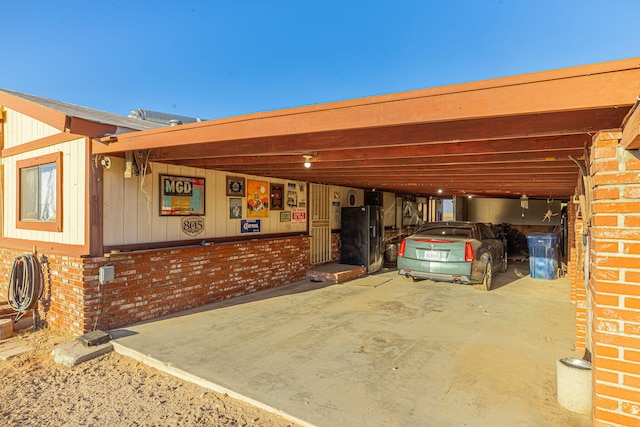 view of patio with a carport