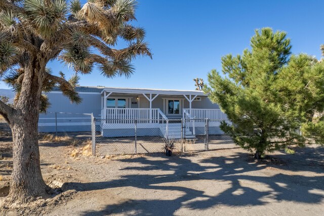 view of front of property with a porch