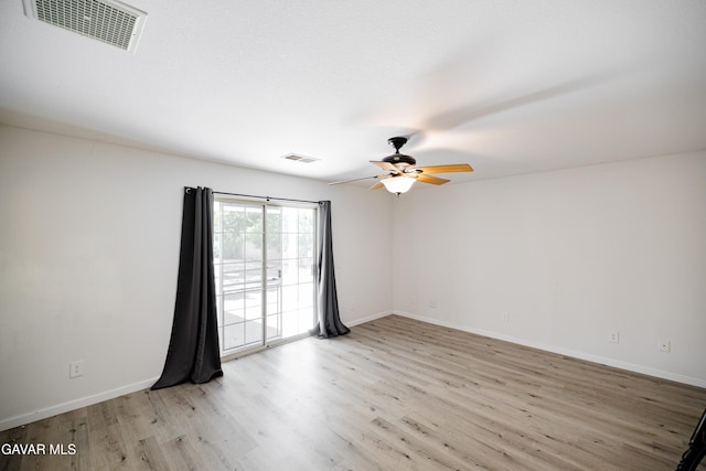 3807 Paula Ln, Lancaster, CA 93535 - unfurnished room featuring light wood-style flooring and ceiling fan
