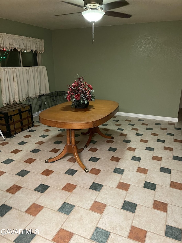 3657 Imperial Ave, Rosamond, CA 93560 - dining room with ceiling fan and baseboards