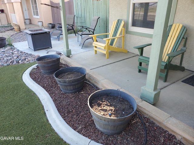3657 Imperial Ave, Rosamond, CA 93560 - view of patio / terrace featuring a fire pit
