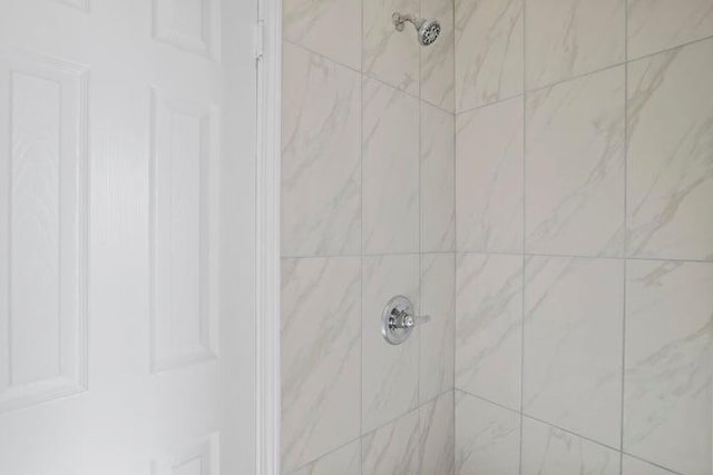 room details with a tile shower