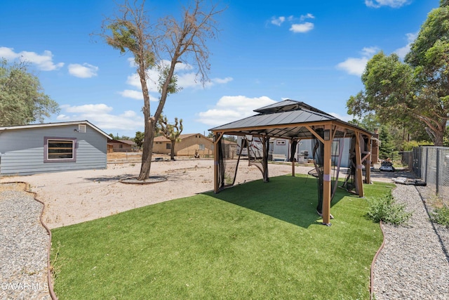 43249 W 42nd St, Lancaster, CA 93536 - view of yard featuring a gazebo