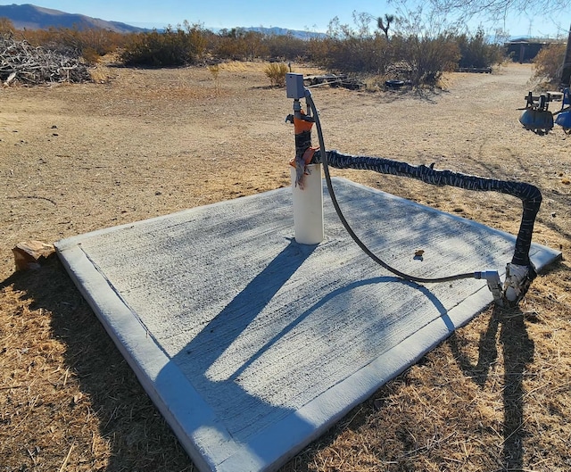 view of storm shelter