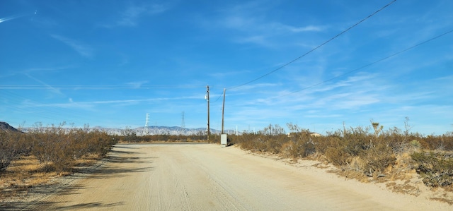 view of road featuring a rural view