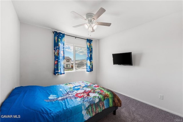 2436 Lugar Bonito Ct, Rosamond, CA 93560 - bedroom with carpet flooring and ceiling fan