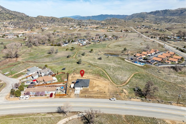 bird's eye view featuring a mountain view