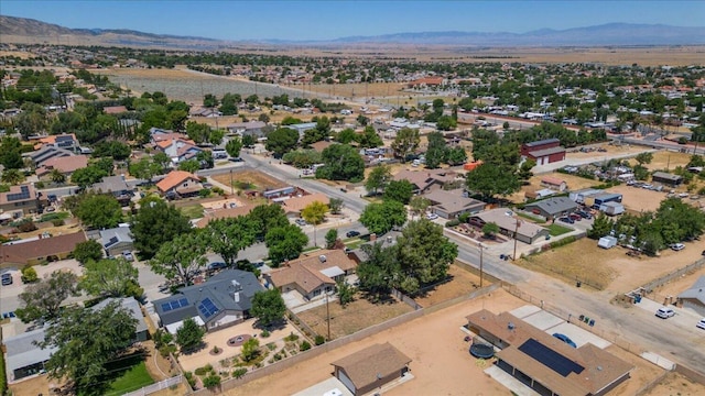 bird's eye view with a mountain view