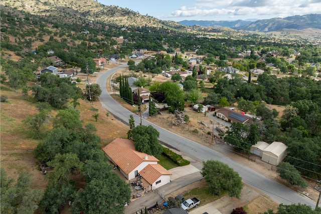 aerial view of a mountainous background