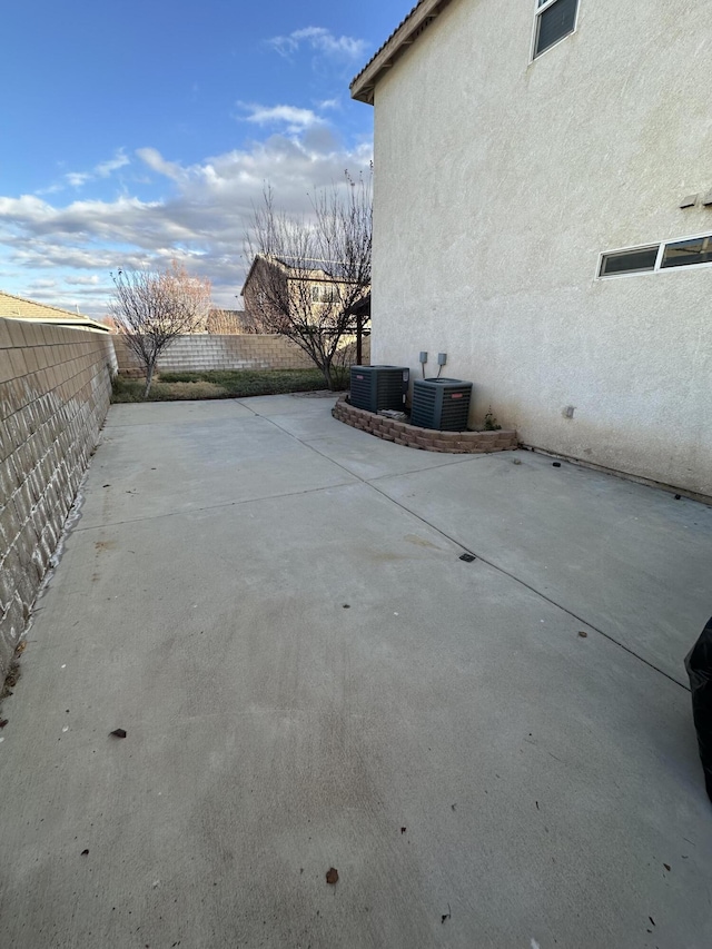 view of patio featuring central AC unit