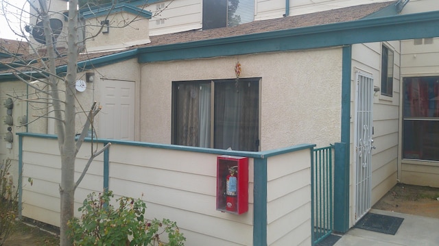 view of home's exterior featuring stucco siding