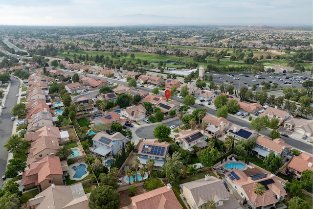 drone / aerial view featuring a residential view