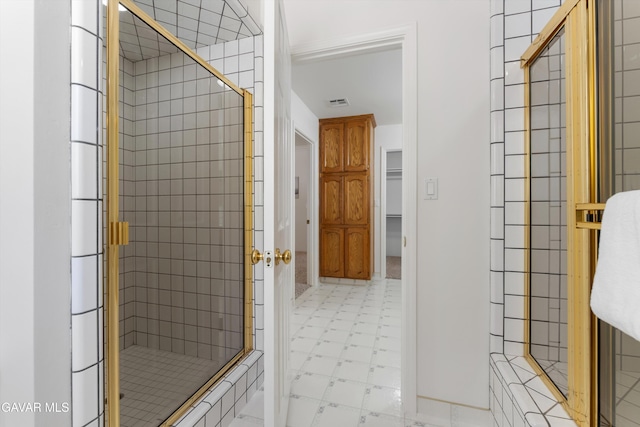 22401 Citation St, Tehachapi, CA 93561 - bathroom with tile patterned floors and a stall shower
