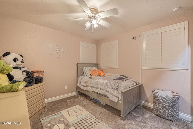 42725 Deer Walk Rd, Lake Hughes, CA 93532 - bedroom with carpet and a ceiling fan