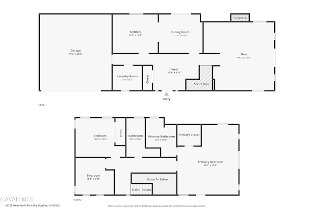 42725 Deer Walk Rd, Lake Hughes, CA 93532 - view of property floor plan
