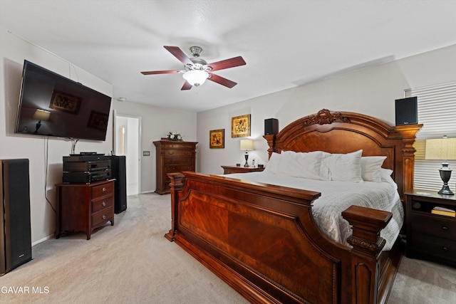 3267 Desert Cloud Ave, Rosamond, CA 93560 - bedroom featuring light carpet and a ceiling fan