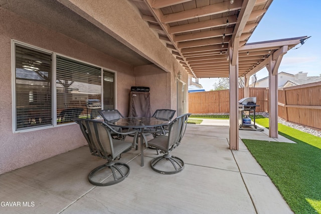 3267 Desert Cloud Ave, Rosamond, CA 93560 - view of patio / terrace with outdoor dining area and a grill