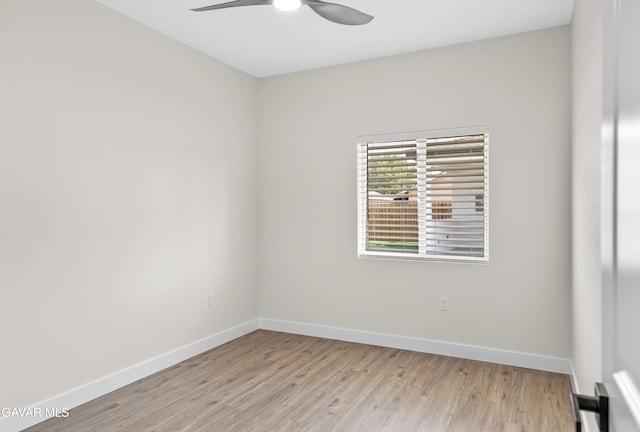 9207 Margery Ave, California City, CA 93505 - empty room with ceiling fan and light wood finished floors
