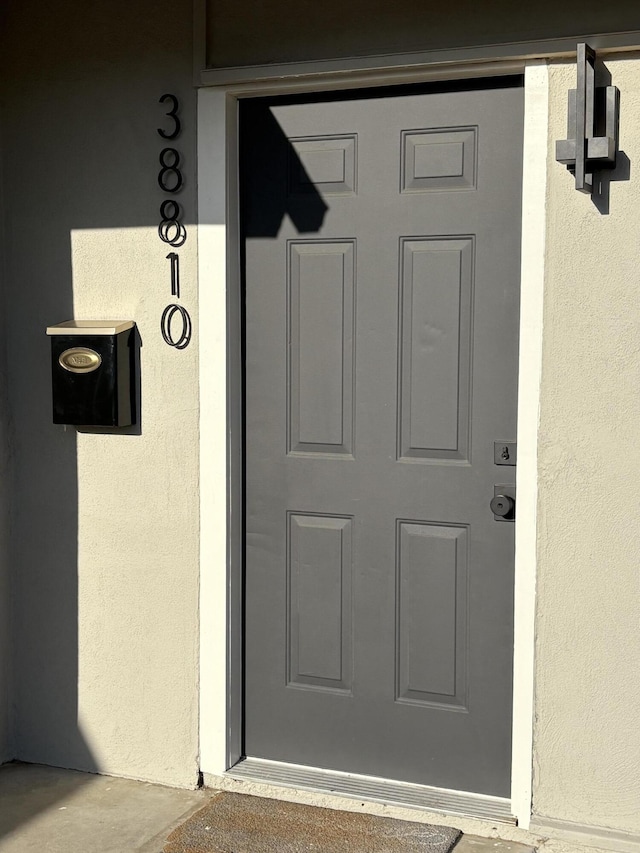 38810 Foxholm Dr, Palmdale, CA 93551 - property entrance featuring stucco siding
