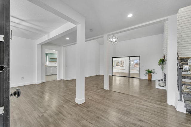 living room featuring hardwood / wood-style flooring