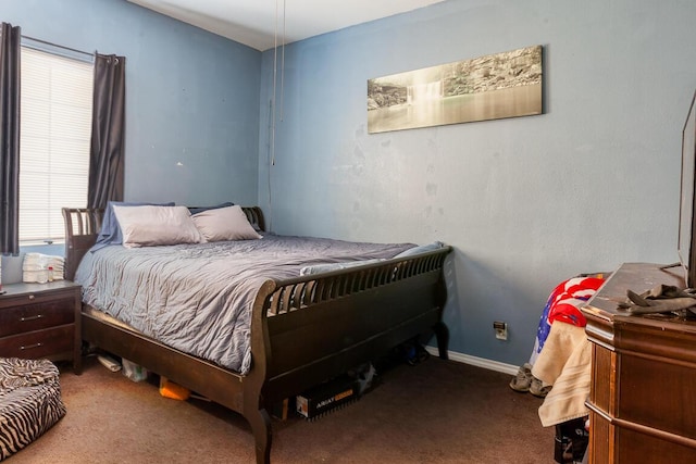 bedroom with carpet floors