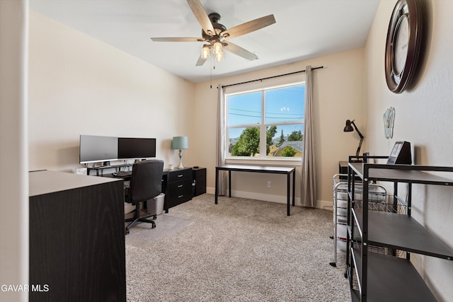 28380 Pimlico Way, Tehachapi, CA 93561 - office featuring ceiling fan and light carpet