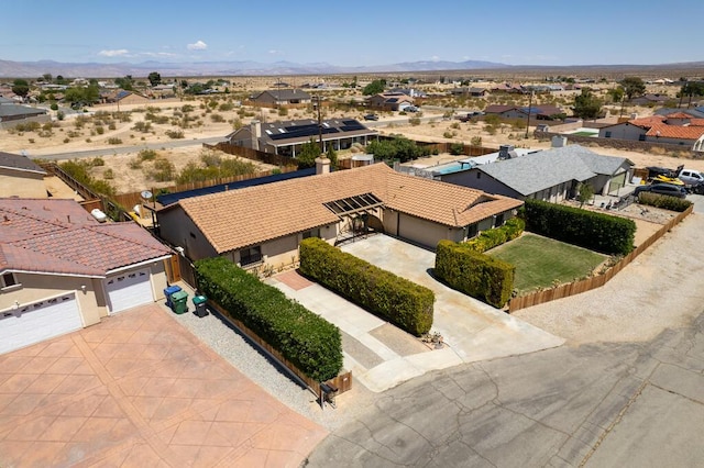 21561 Sheridan Ct, California City, CA 93505 - aerial view featuring a residential view and a mountain view