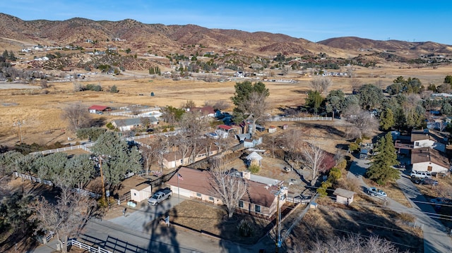 bird's eye view featuring a mountain view