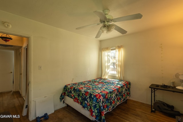 817 W J6, Lancaster, CA 93534 - bedroom featuring wood finished floors and a ceiling fan