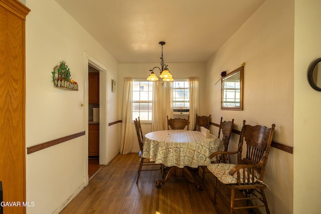 817 W J6, Lancaster, CA 93534 - dining area with light wood-type flooring and a chandelier
