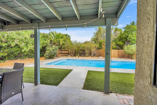 view of pool with a patio area