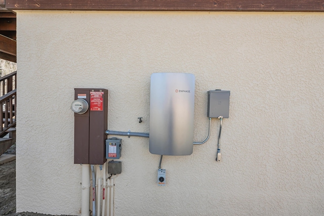 exterior details featuring stucco siding