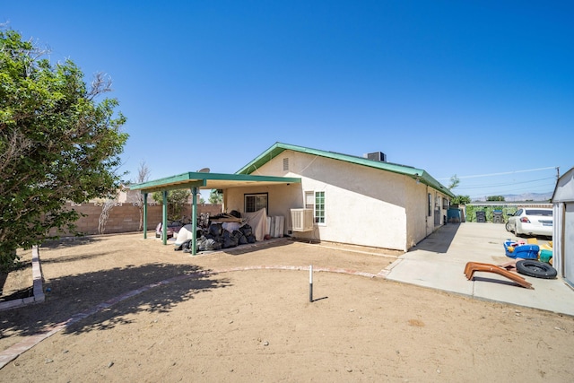 view of front of house with a patio